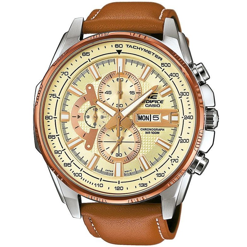 Casio edifice chronograph hot sale wr100m tachymeter