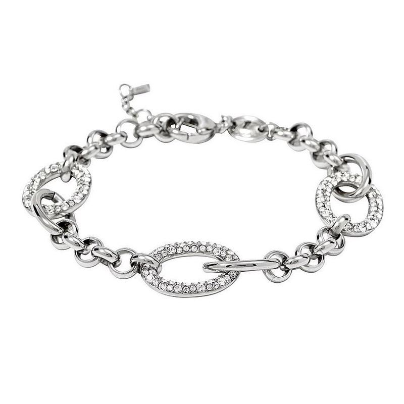 Bracelet Fossil pour Femme en acier et cristaux JF02818040