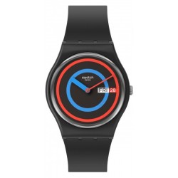 Buy Swatch Unisex Watch Gent Circling Black SO28B706